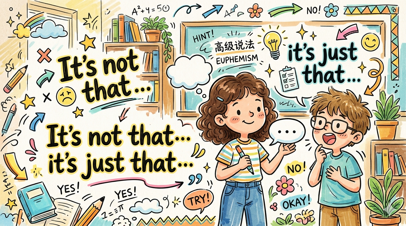 It's not that